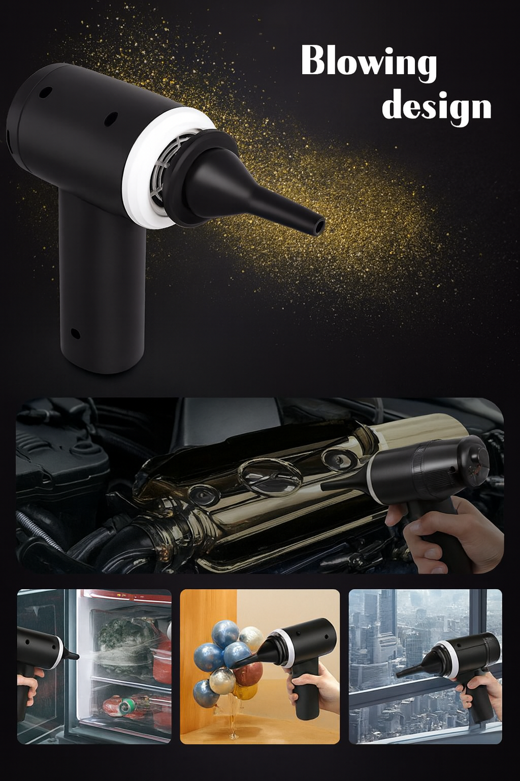 Portable Handheld Car Vacuum Cleaner – 9000Pa Strong Suction, Rechargeable Cordless Mini Vacuum for Home & Car